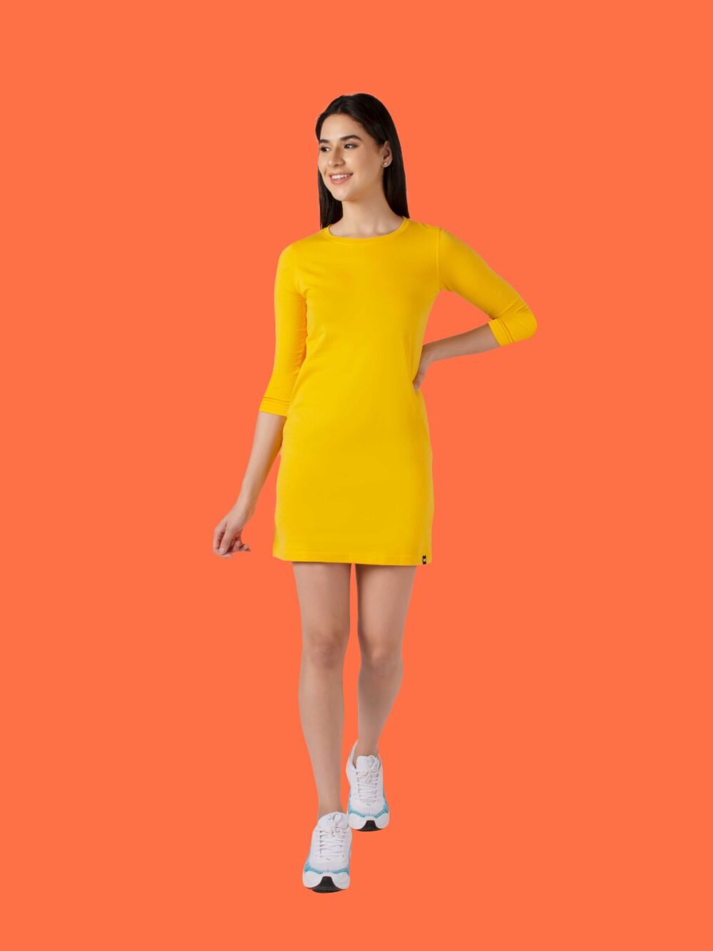 Women's Basic Long Tops: Golden Yellow