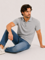 MIJOONS Classic Polo – Grey Melange - Image 3