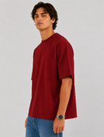 Oversized Terry – Maroon - Image 2
